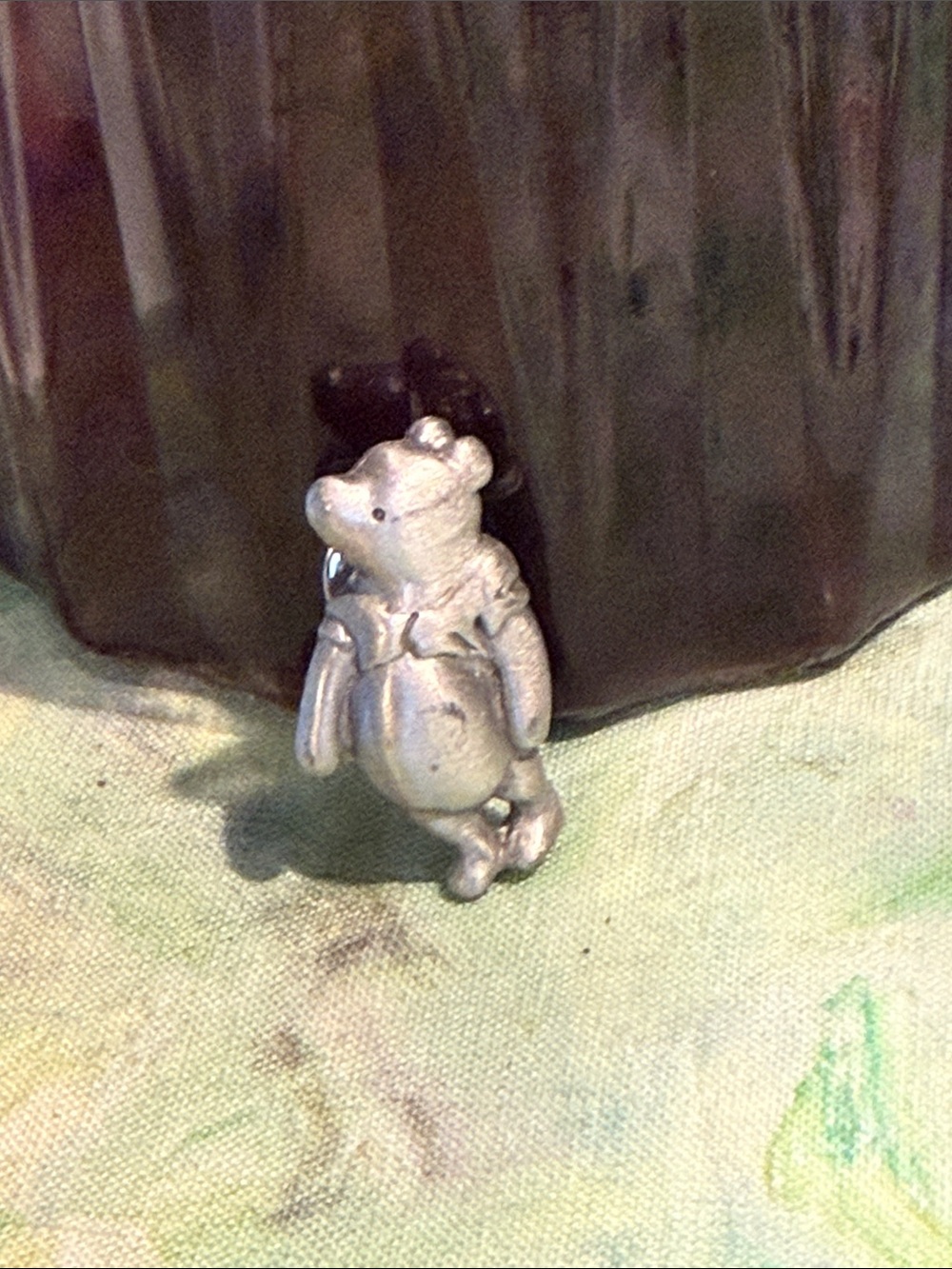 Disney Metallic Silver Pooh Bear Pin